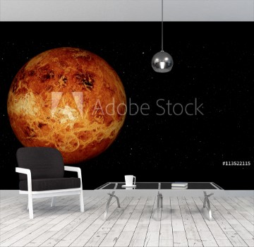 Bild på 3D render the planet Venus on a space background high resolution